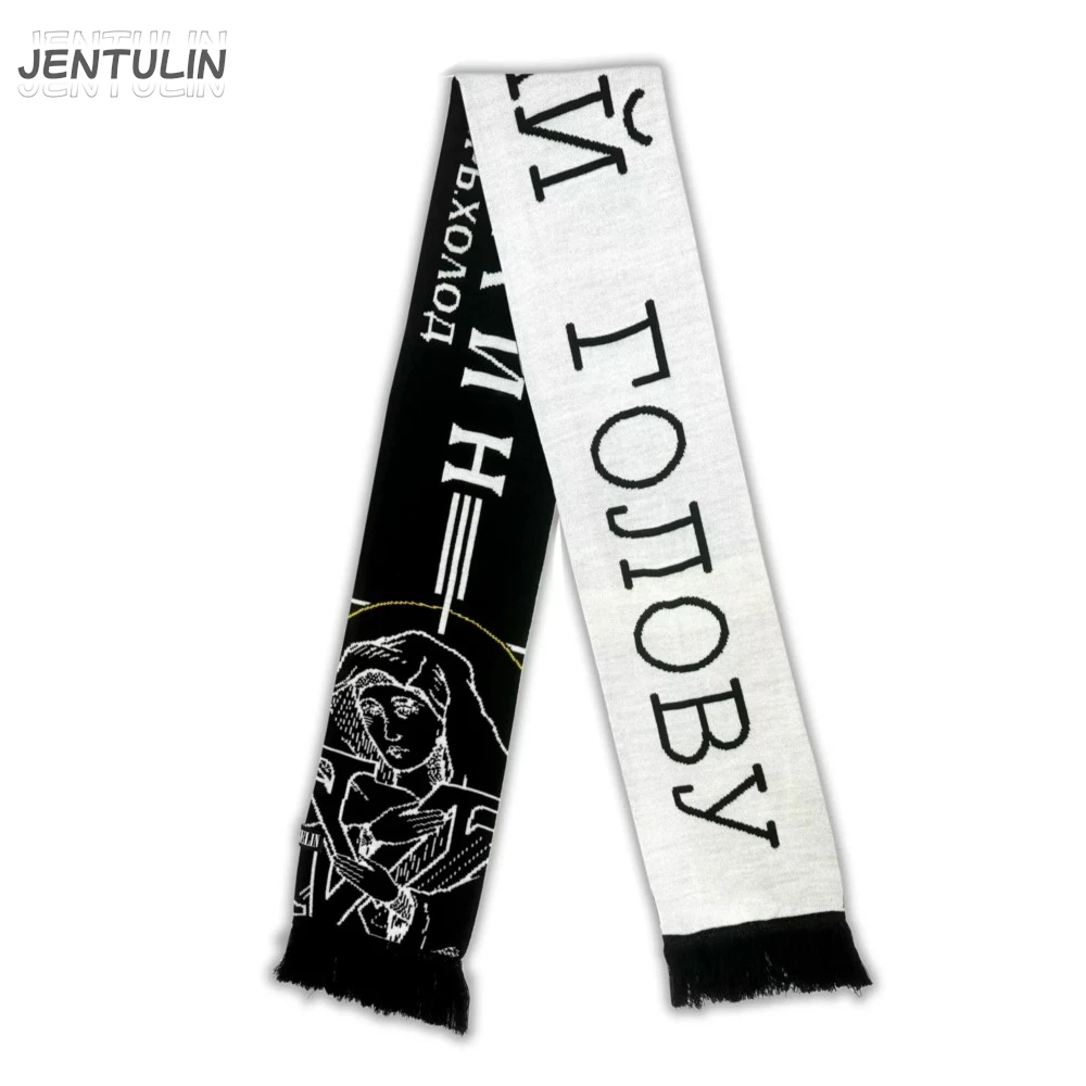 Men Scarf Winter Y2k Streetwear Black Knitted Marselin Gothic Shawl Scarves Korean Harajuku Hip Hop Punk Warm Unisex Accessories