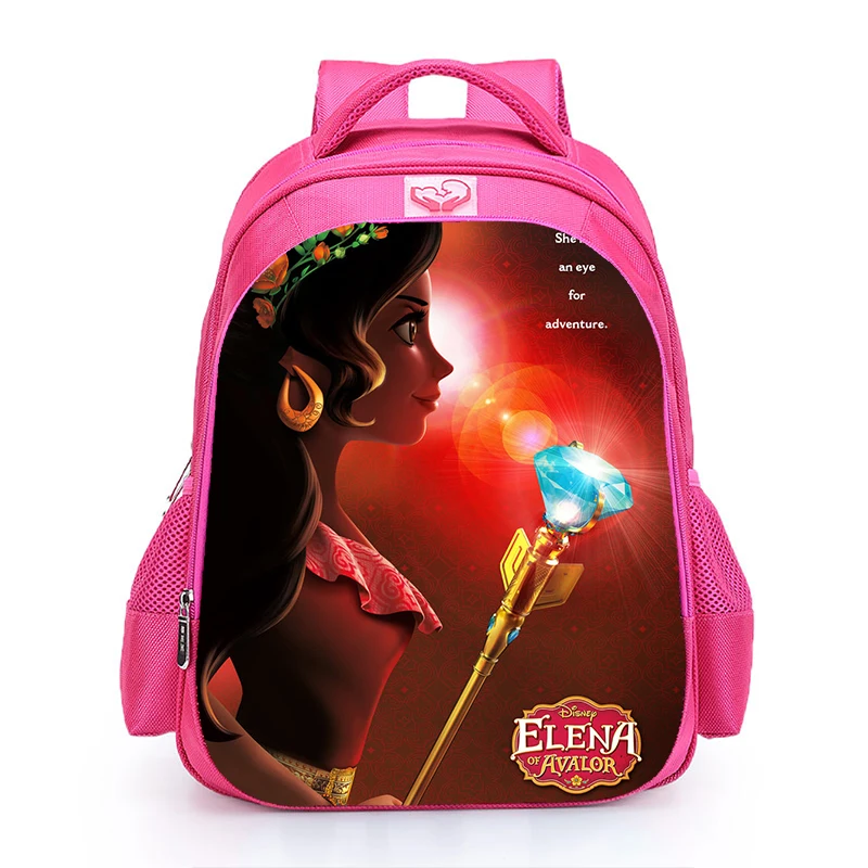 16 Inch Disney Elena of Avalor Princess Children School Bags Orthopedic Backpack Kids School Girls Mochila Infantil Catoon Bags