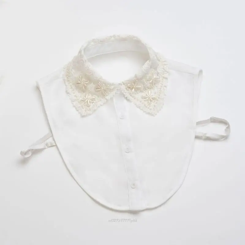 X5XA Lightweight Faux Collar Lace Collar Insert for Office Outfit Layering