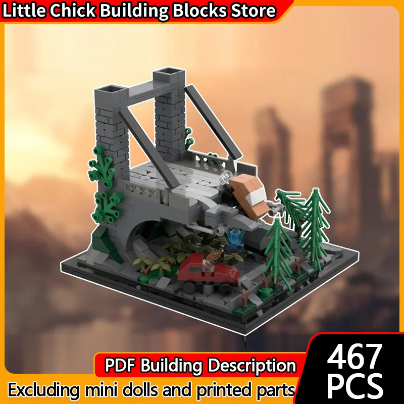 

Популярная игровая модель MOC, строительные кирпичи, сцена моста, перелома, модульная технология, детские праздничные подарки, сборка игрушек, костюм