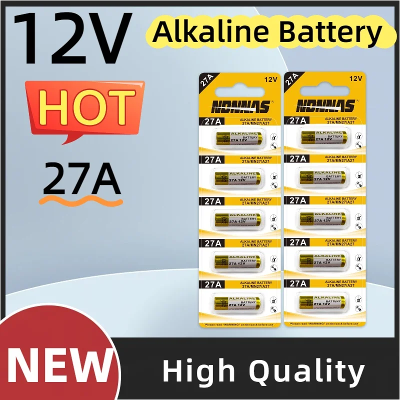 12V A27 27A Alkaline Battery 27GA A27S E27A MN27 V27GA GP27A L828 K27A For Doorbell Alarm Remote Control Electric Toys