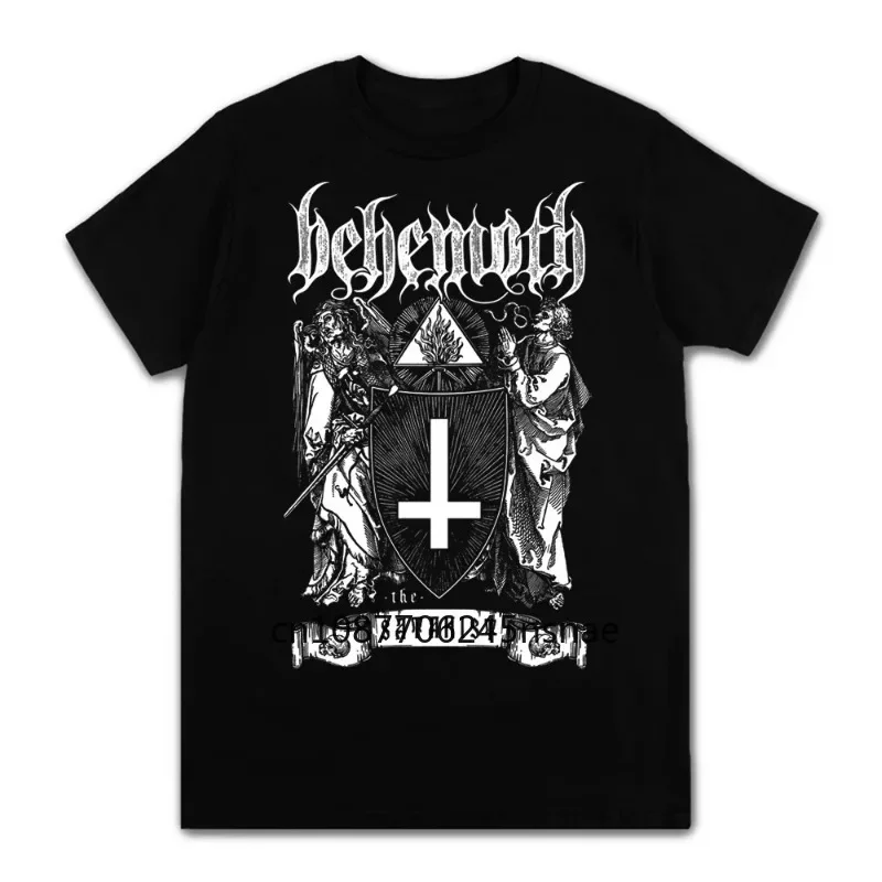 2022 Men Clothing Summer T-shirts Black Metal Behemoth Printed O Neck Short Sleeve Tees Tops Oversized T Shirt Man Streetwear