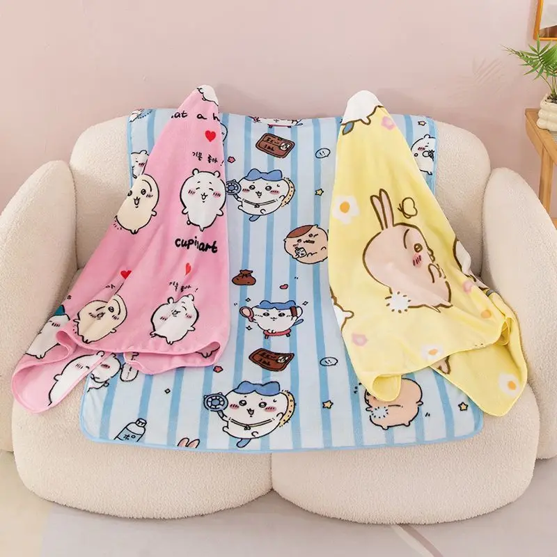 

Sanrio Anime Kawaii Ins Chiikawa Soft Comfortable Blanket Cute Cartoon Nap Comforter Sofa Cover Blanket Gifts for Kids