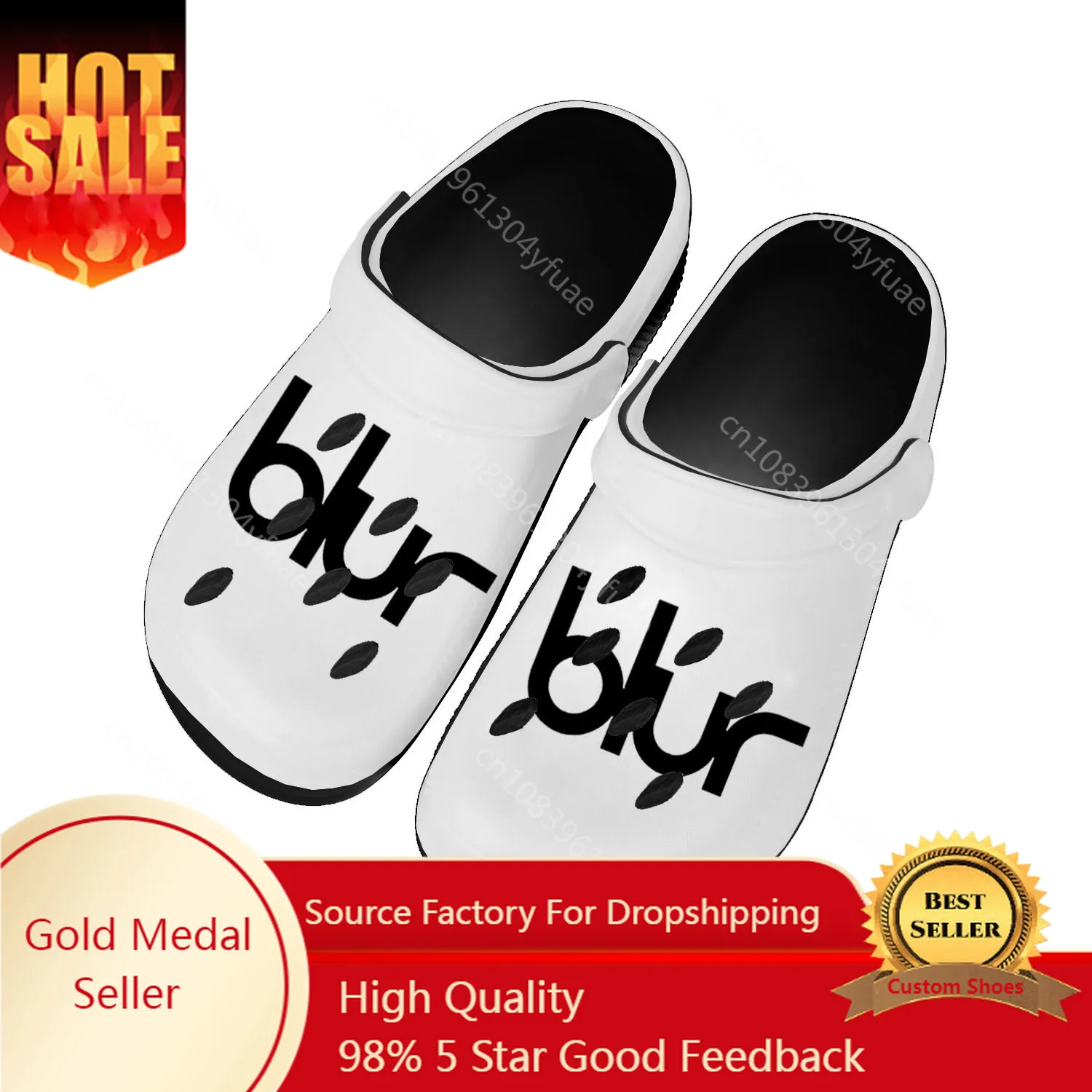 

B-Blur Rock Band Home Clogs Mens Womens Teenager B-Band High Quality Custom Made Water Shoes Garden Beach Hole Slippers Sandals