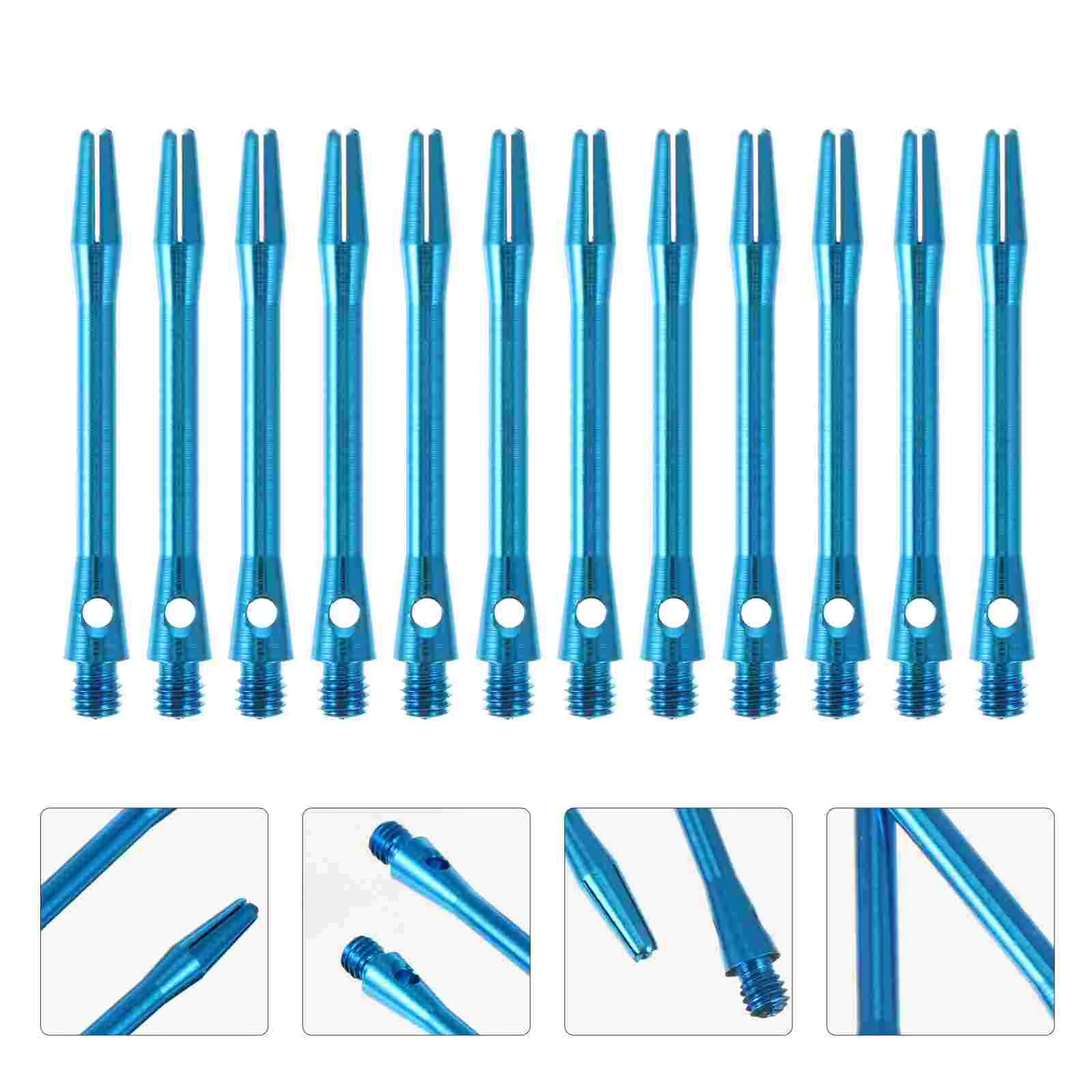 12 Pcs Shaft Supplies Stems Throwing Fitting Metal Game Thread Blue Accessories for