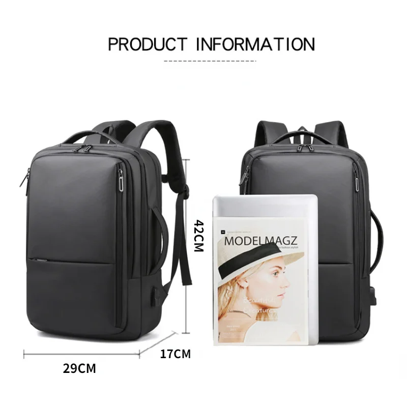 Mochila para ordenador portátil de 15,6 pulgadas para hombre y mujer, Bolsa Escolar con USB, doble hombro, para viaje