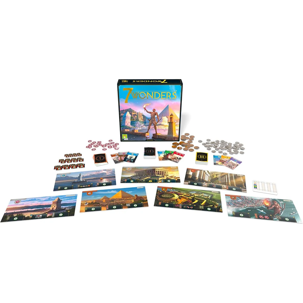 7 Wonders Board Game Base Game New Edition For Family Civilization And Strategy Board Game Night 3-7 Players