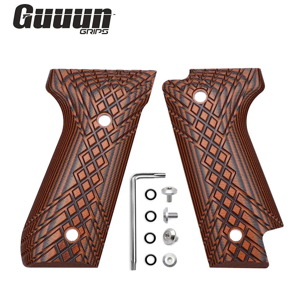 Guuun G10 Grips for Beretta 92S, Crosshatch Texture