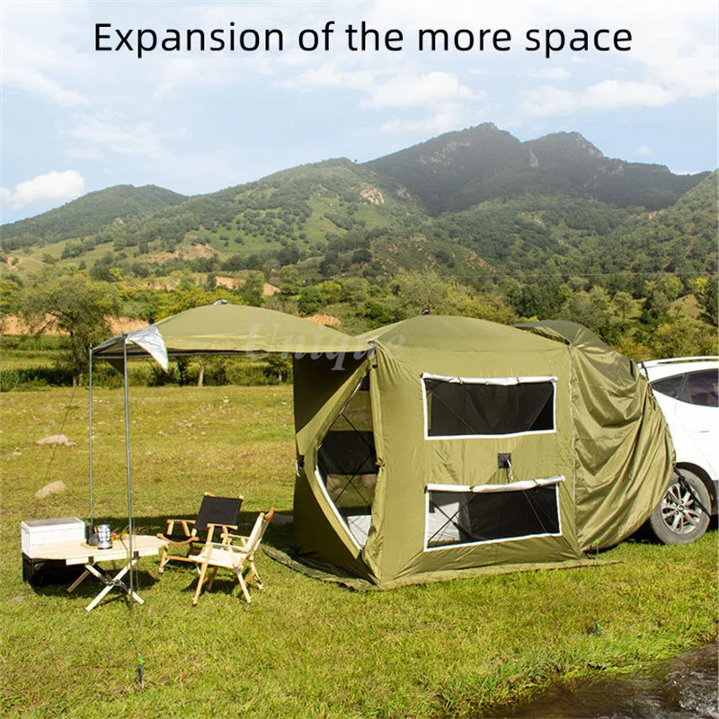 Portable Waterproof SUV Car Tent, Awning, Sun Shelter, Roof, Universal, Camping, Outdoor, Travel, 3-4 Person