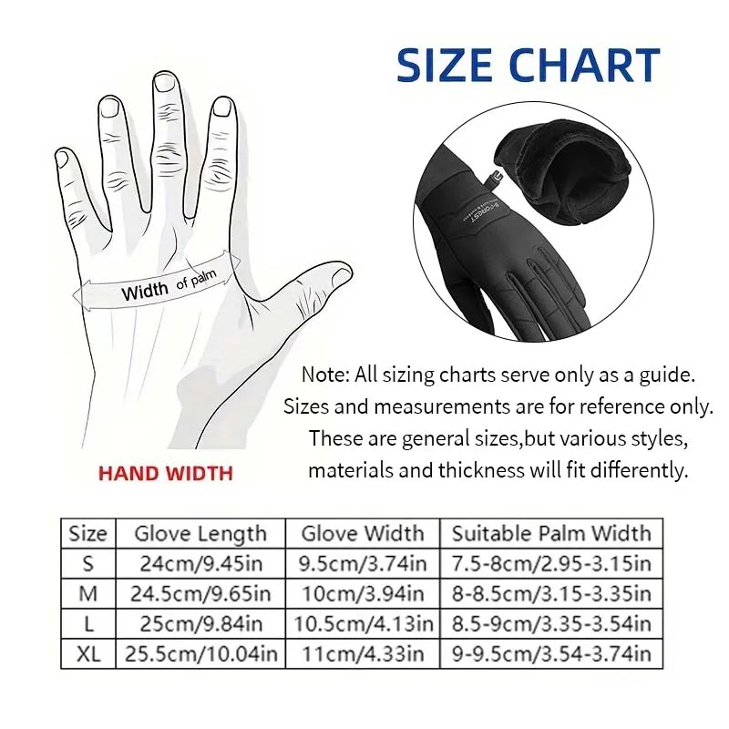 1pair Fall Winter Thermal Gloves for Men & Women - Non-Slip Grip, Cold Weather Outdoor Sports Gloves for Biking, Running, Skiing