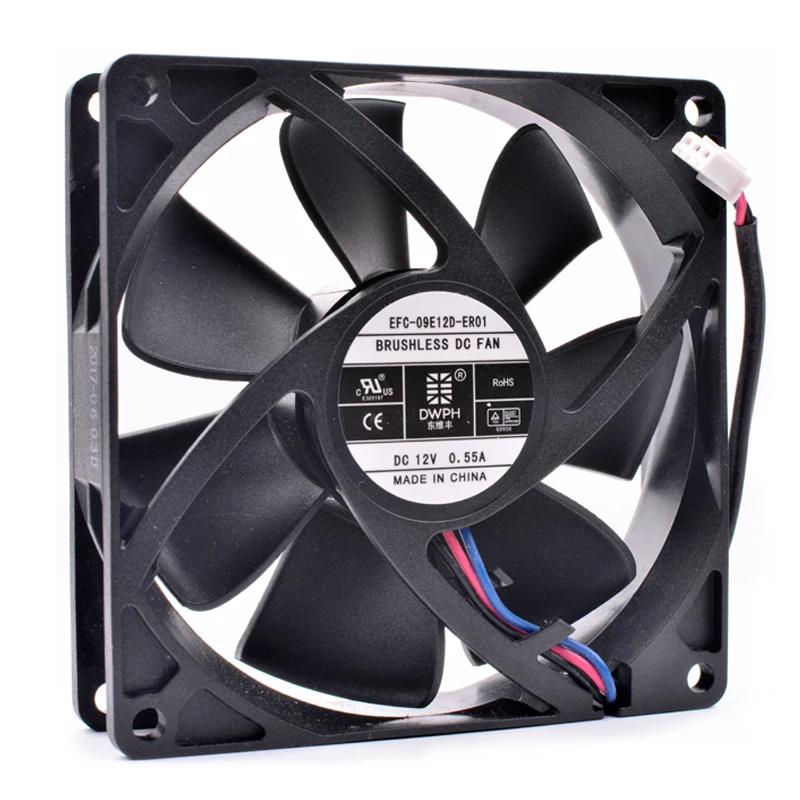 Brand new original DWPH EFC-09E12D-ER01 9cm 9025 92x92x25mm 92mm fan 12V 0.55A power inverter cooler cooling fan