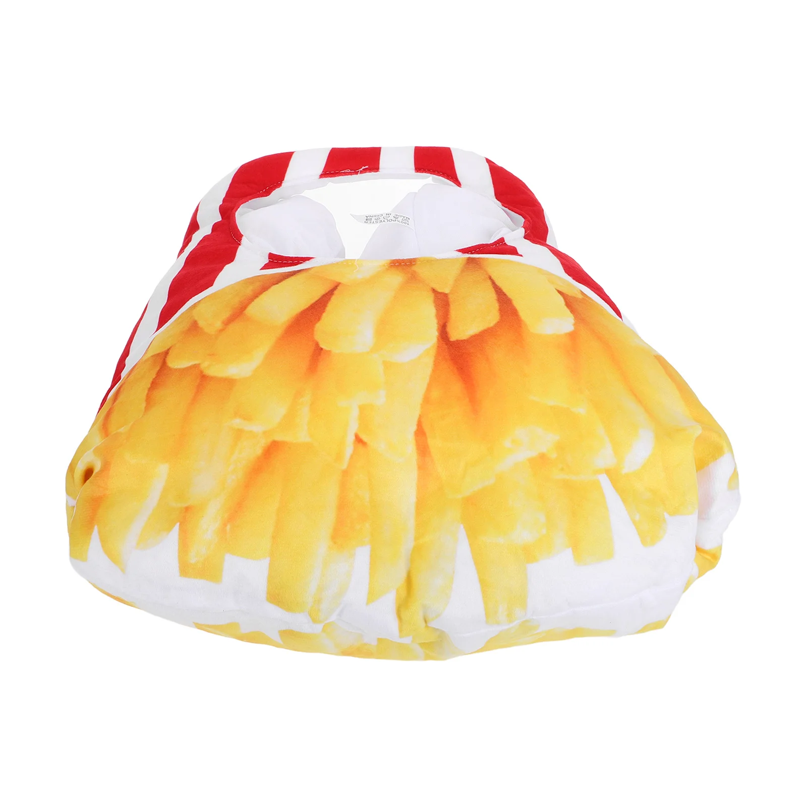 

French Fries Hat Creative Snack Costume Headwear for Festival Party Plush Funny Halloween Thanksgiving Decor Novelty Toy Soft