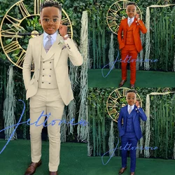 Boys Suit 3 Piece Suit Jacket Pants Vest Formal Wedding Tuxedo Kids Blazer Custom 2-16T Clothing