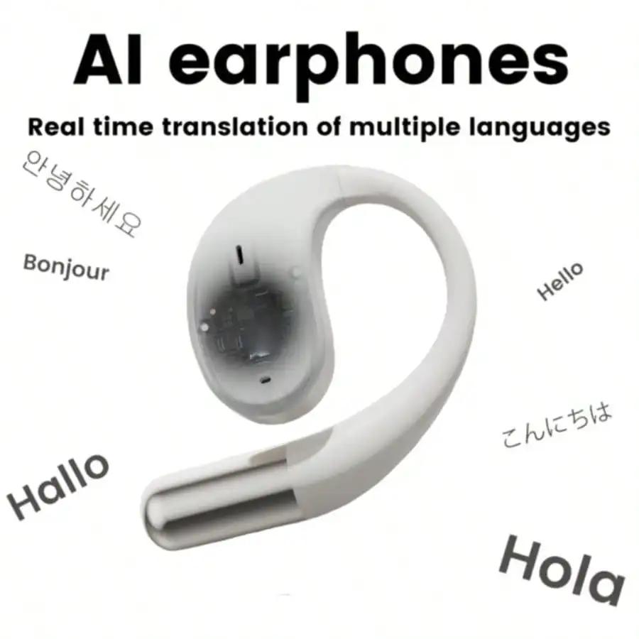 AI Translator Headphones Smart Voice Translation Earbuds 150 Languages Online Translator Bluetooth-Compatible In Ear Headphones Real Time Translator Device For Business Travel And Daily Use view 6