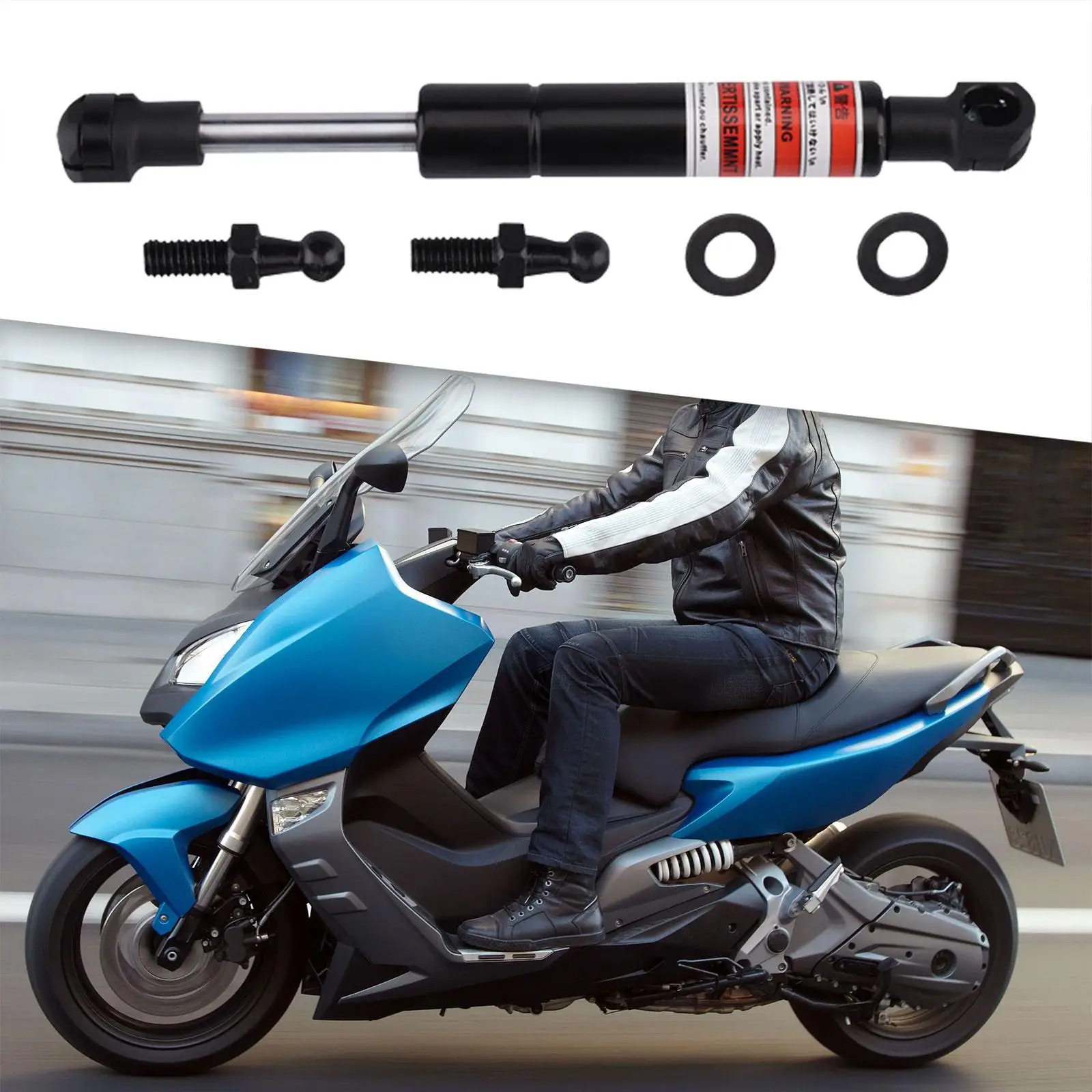 Motorcycle Gas Strut Arm 175mm Heavy-duty Abrasion-resistant Pneumatic Rod for Replacement for C600 C650GT DIY Enthusiast