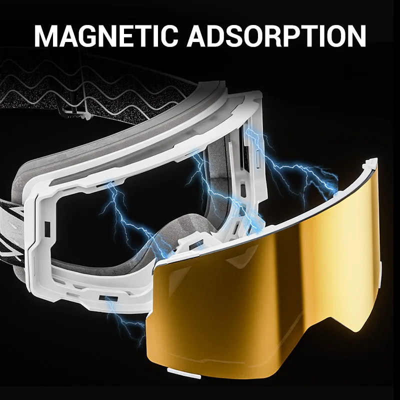 KAPVOE nuevo deporte al aire libre esquí Snowboard máscara gafas hombres protección UV400 mujeres gafas atracción magnética antivaho gafas de esquí