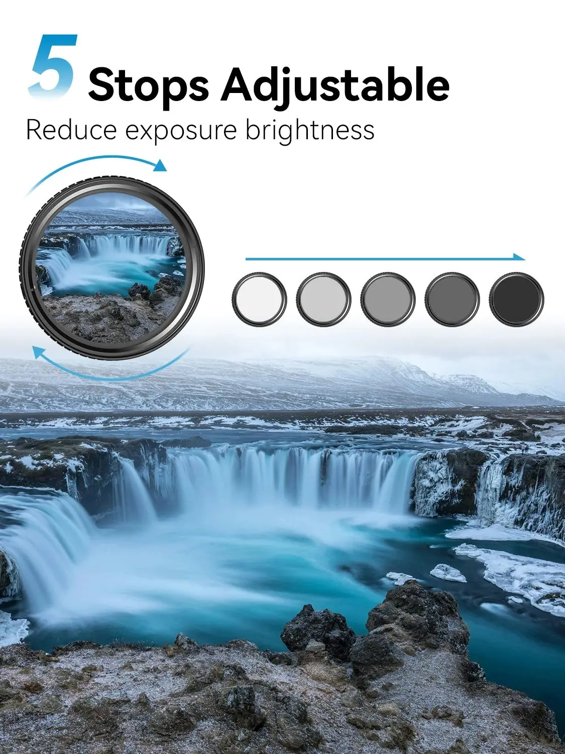 APEXEL – filtry polaryzacyjne CPL i filtry ND 32/ND 400 o średnicy 67 mm, z uniwersalnym uchwytem, do aparatów DSLR Nikon, Canon, iPhone, Samsung i wszystkich innych telefonów. — zdjęcie produktu 7