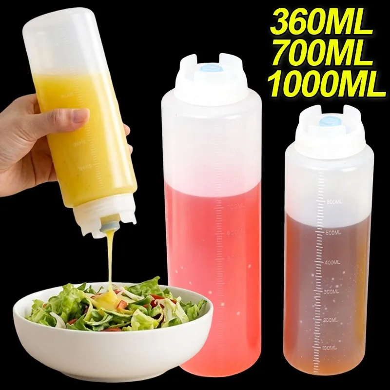 Wiederverwendbare Quetschflasche für Gewürze, Öl-Organizer, Behälter für Marmelade, Salatdressing, Aufbewahrungsspender, Küchenzubehör