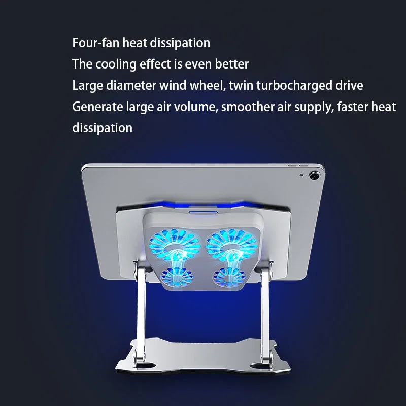 Gaming Bracket Radiator With 4 Fan Adjustable Ergonomic Low Noise Free Lift Holder For IPad Tablet Bracket Game Tablet Holder