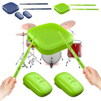 Portable Smart Electronic Drum Set Virtual Air Drum Kit Air Drum with Drumsticks Gift for Adults Children Musical Instrument
