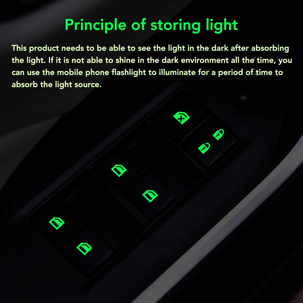 Car sticker Car window switch Luminous for Renault Koleos Protector Kadjar 2016-2017 4 Buttons Smart Key Dust Collector for Rena