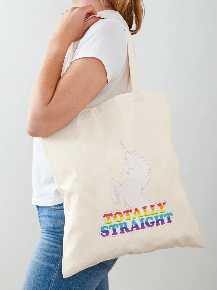 Totally Straight Tote Bag woman shopping bag Women's beach bags