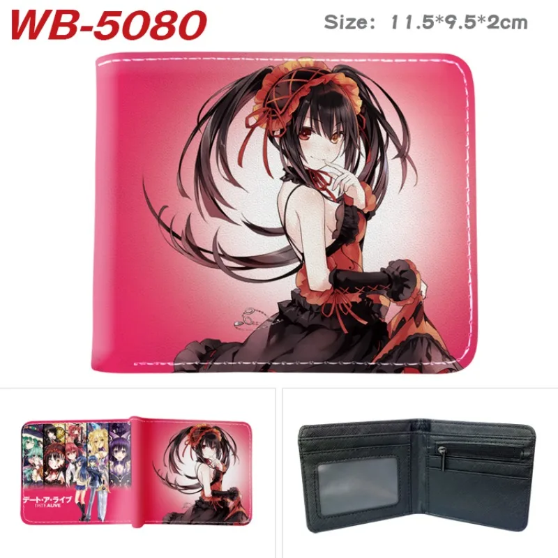 Anime Date ein Live Tokisaki Kurumi Herren Geldbörsen Frauen kurze Karten halter Geldbörse – Detail 2