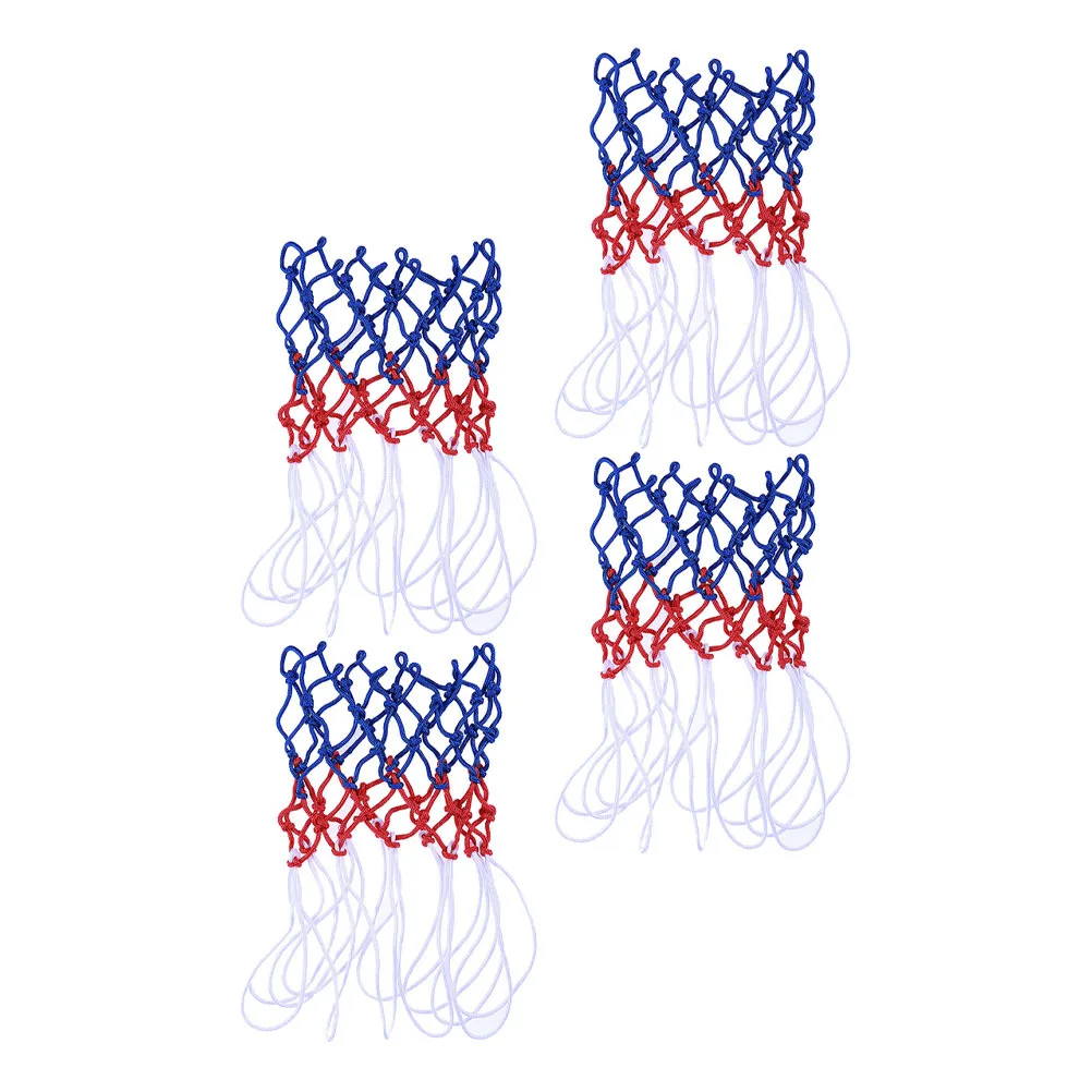Materiale in nylon con rete tricolore durevole da 4 pezzi, resistente all'usura, portatile per competizioni scolastiche