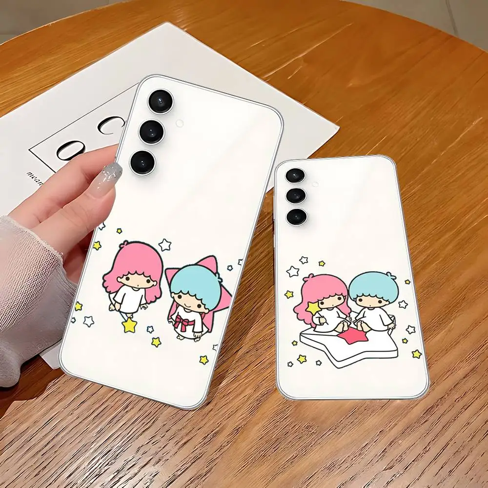 Little Twin S-Stars Handyhülle für Samsung Galaxy S21 S22 S23 S24 S25ULTRA FE Ultra Plus5G A52S Transparente Abdeckung
