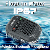 ABBREE Wireless Bluetooth Handheld Speaker Mic Waterproof  Shoulder Microphone For BaoFeng Quansheng Walkie Talkie UV-32