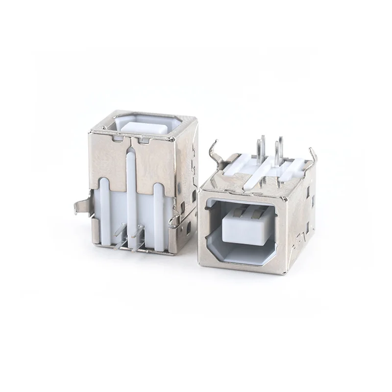 20pcs B Type Usb Jack Connector Printer Port Female Socket Right Angle Pcb Connector Db90 Bf Data Cable Plug