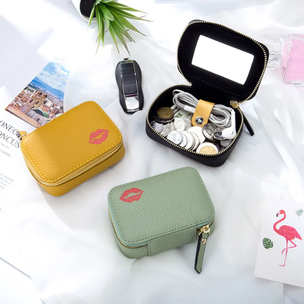 

Mini Lipstick Case with Bag Handbags Travel Make up Woman Small Makeup Purse