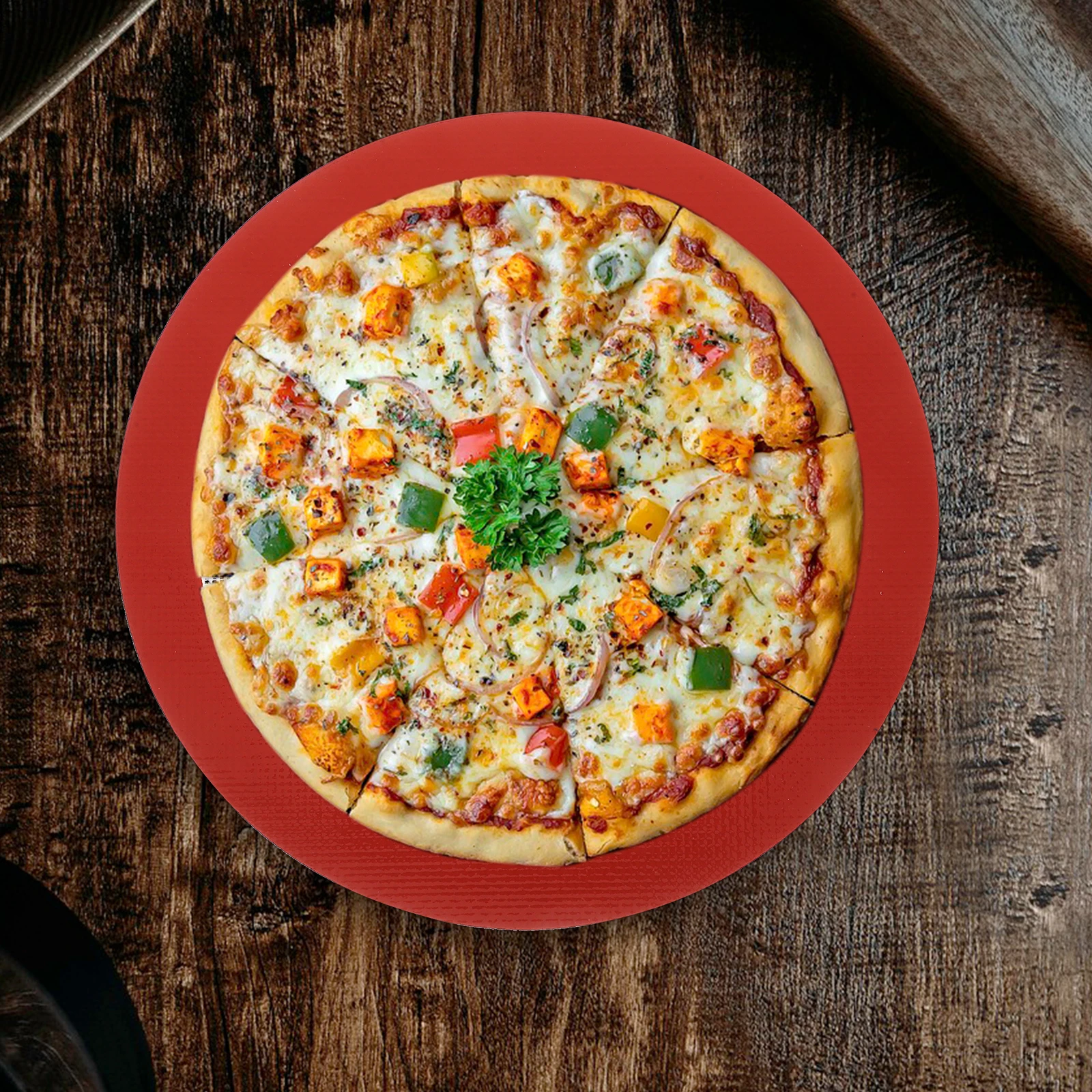 

Silicone Baking Mat 30Cm Round Nonstick Reusable Heat Resistant Baking Sheet Liner For Oven Microwave Pizza Cookies