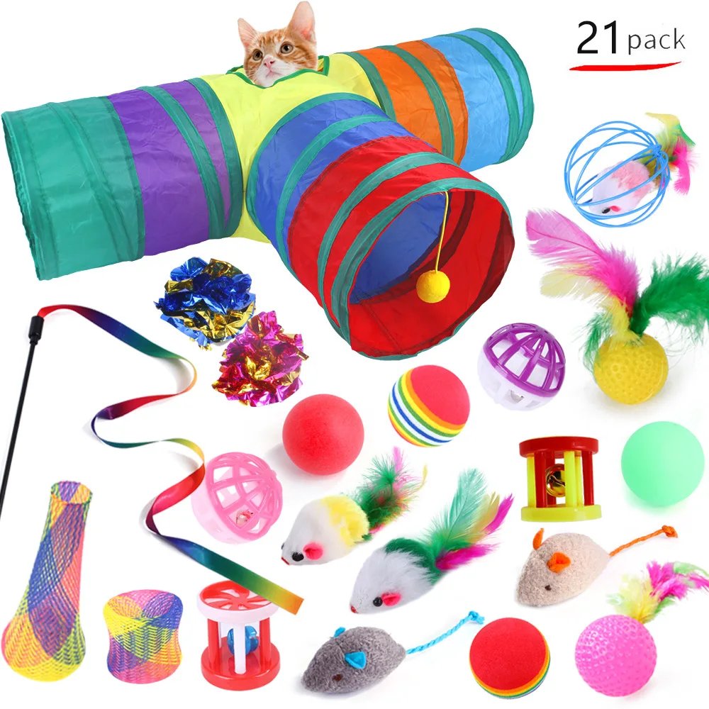 Pet Toys Durable And Safe Materials Keep Cats Entertained Versatile Hottest Colorful Rising Star Cat Toy Bundle Set Top-rated