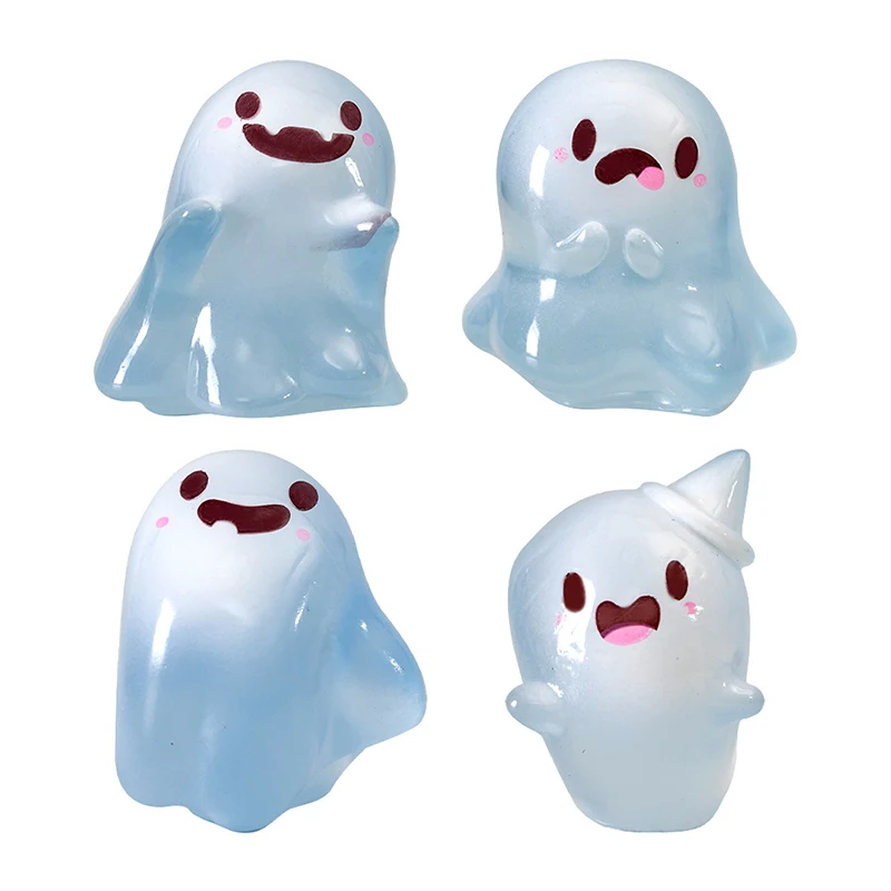 Cute Mini Glow-in-the-dark Halloween Ghost Dolls Moss Micro Landscape Ornaments DIY Desktop Decoration Kawaii Resin Crafts
