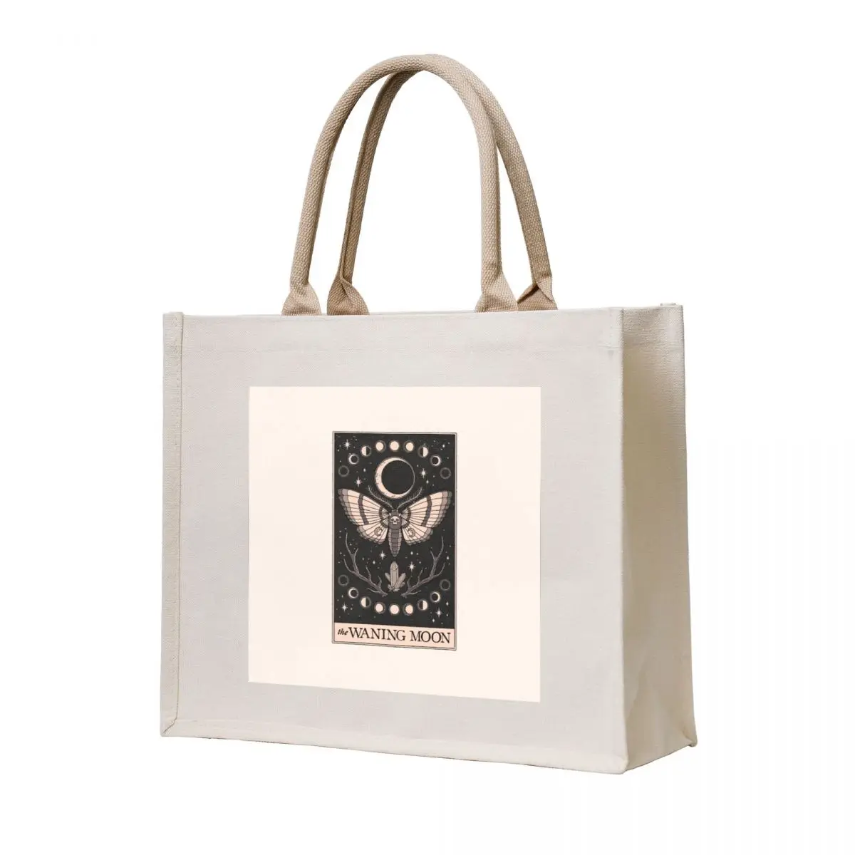 

The Waning Moon Tote Bag Canvas shoulder bag custom canvas bag Canvas