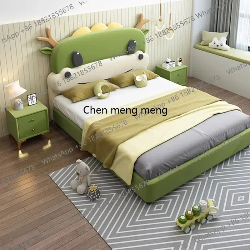 

Double Luxury Bed Children Wooden Bedroom Beauty Multifunctional Girls Bed Tatami Princess Sleeping Beliche Trendy Furniture