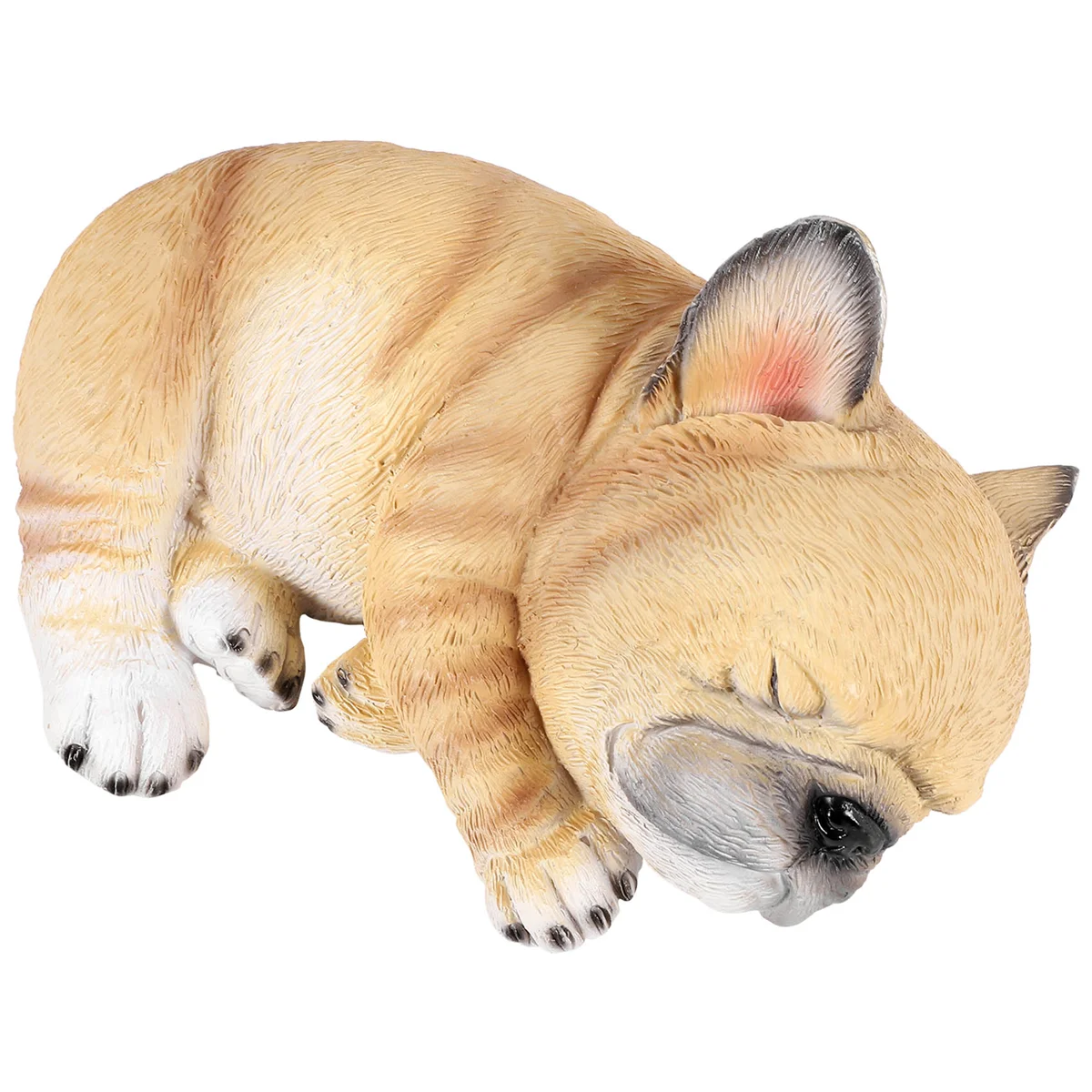 ABKO-French Bulldog Sculpture Ornament Dog Statue Figurine Outdoor Garden Decor Gift -Lying Dog