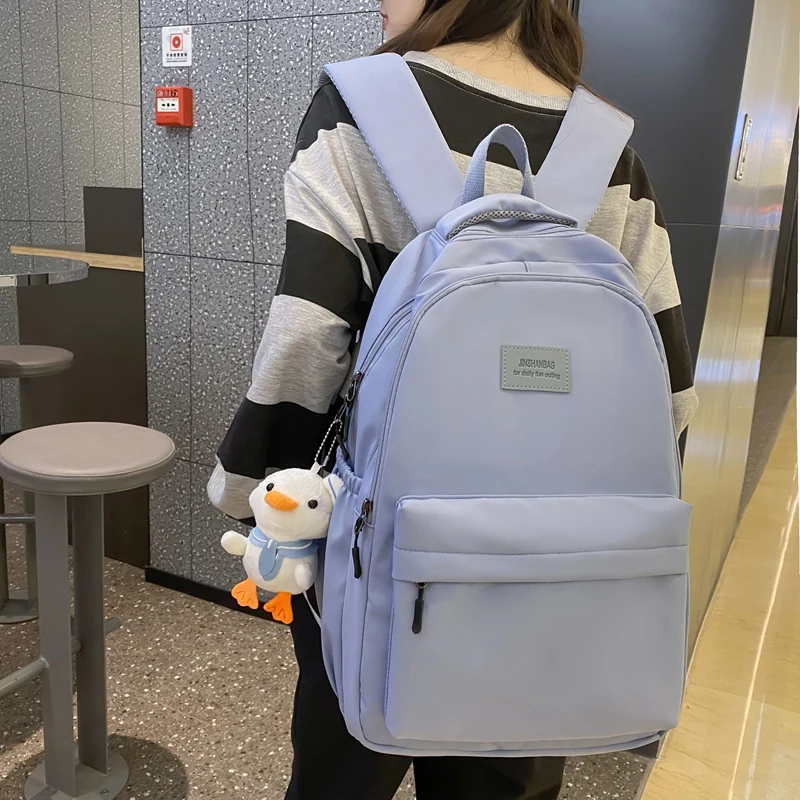 New Female Fashion Men High Capacity Waterproof College Backpack Trendy Women Laptop School Bags Cute Girl Travel Book Bag Cool image 3