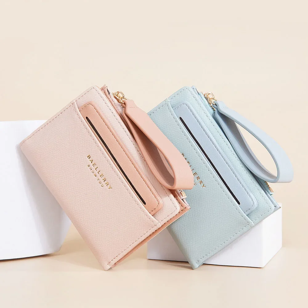 2024 New Short Women Wallet Kpop Cute Small Women portafoglio di alta qualità in pelle PU Slim Simple Female Multi-card Bit portamonete