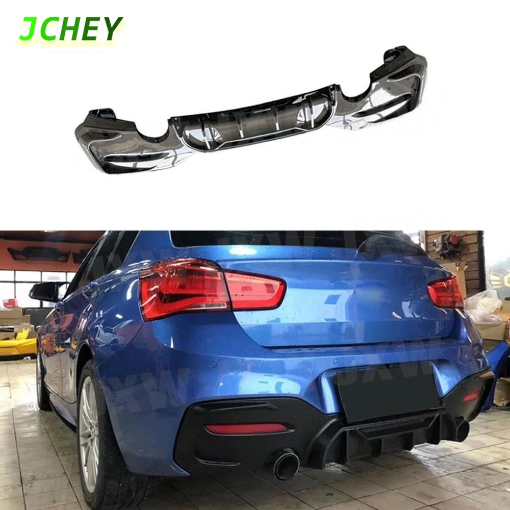 

JCHEY Carbon Fiber Look Rear Bumper Lip Diffuser Spoiler for BMW 1 Series F20 M Sport M135i M140i 2015-2018 ABS Body Kits