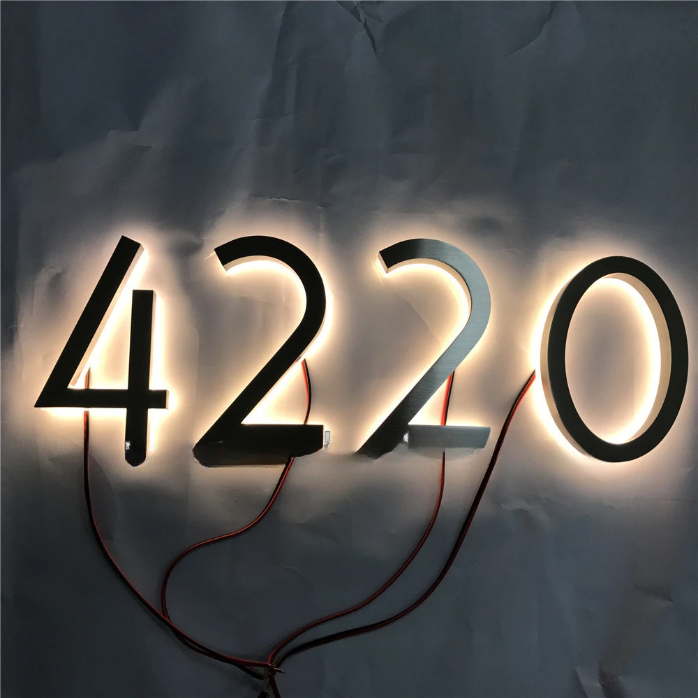 

New Cross border E-commerce Amazon Independent Station Hot selling LED Backlit Digital Villa Courtyard Building Good Number Plat