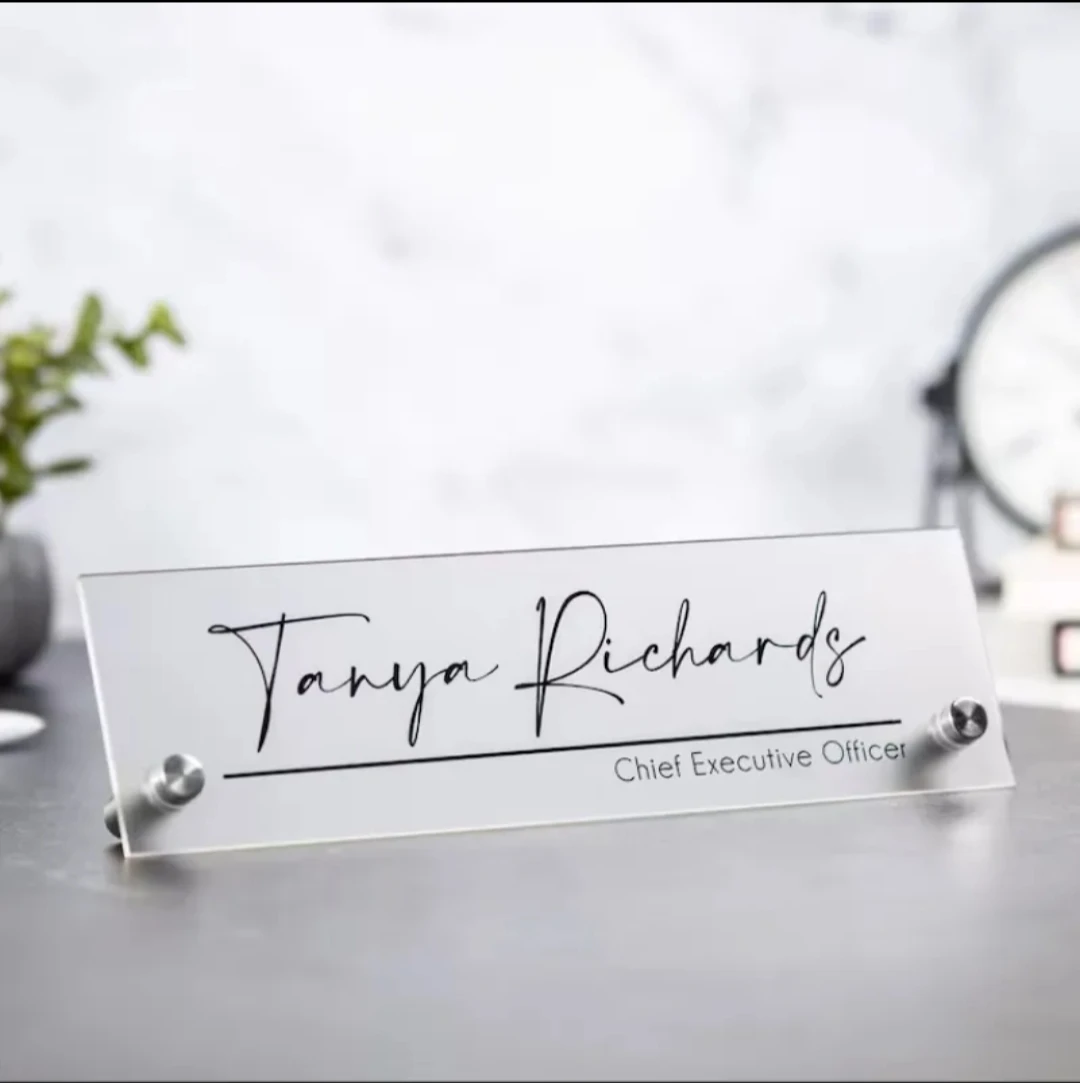 Personalized Desk Name Plate Custom Office Deco Desk Nameplate Desk Sign