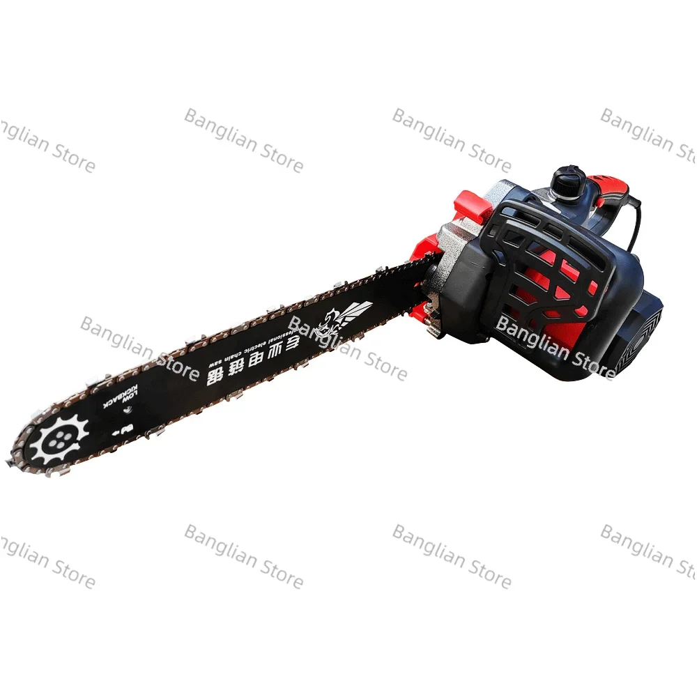 Corded Electric Chainsaw, High Power Handheld Woodworking, Powerful Saw, 16 Inch Guide Bar, Household Cutting Tools, 220V