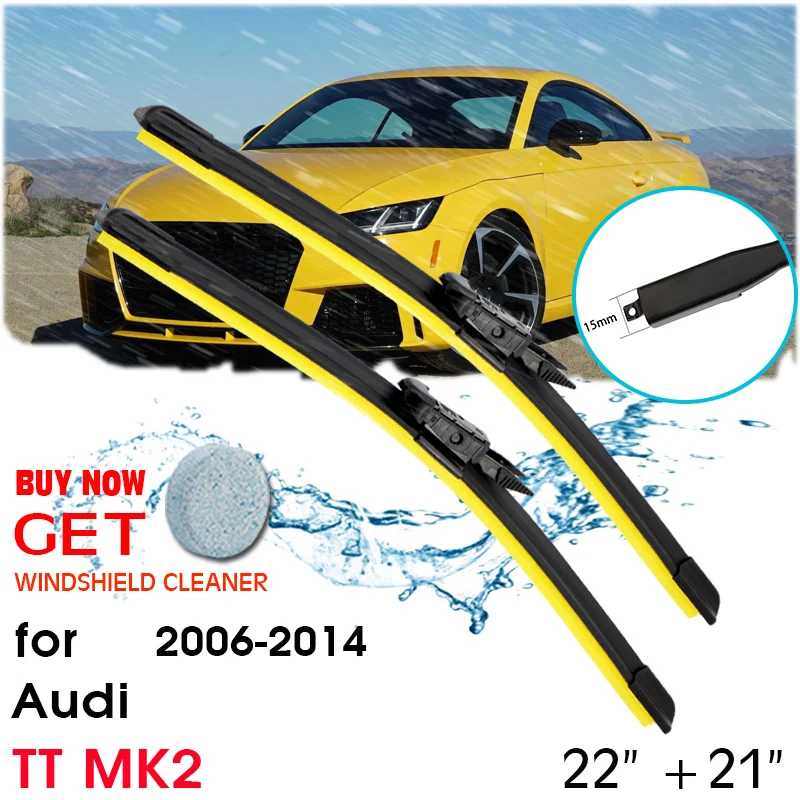 Car Wiper Blade Window Windshield Rubber Silicon Refill Wiper For Audi TT MK2 2006-2014 LHD / RHD 22