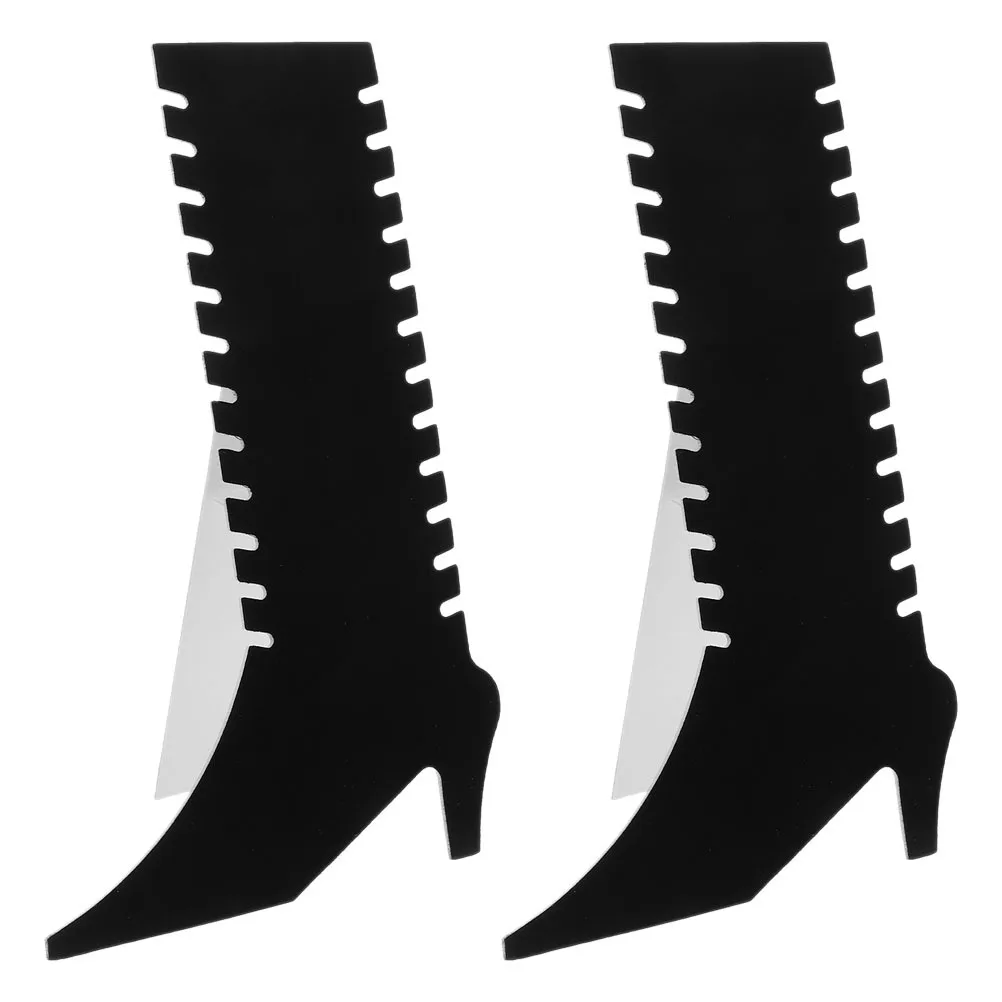 

2pcs Foldable Jewelry Display Stand Necklace Holder Boot Shape Space-Saving Anklet Rack For Selling Vendor Organizer Tabletop
