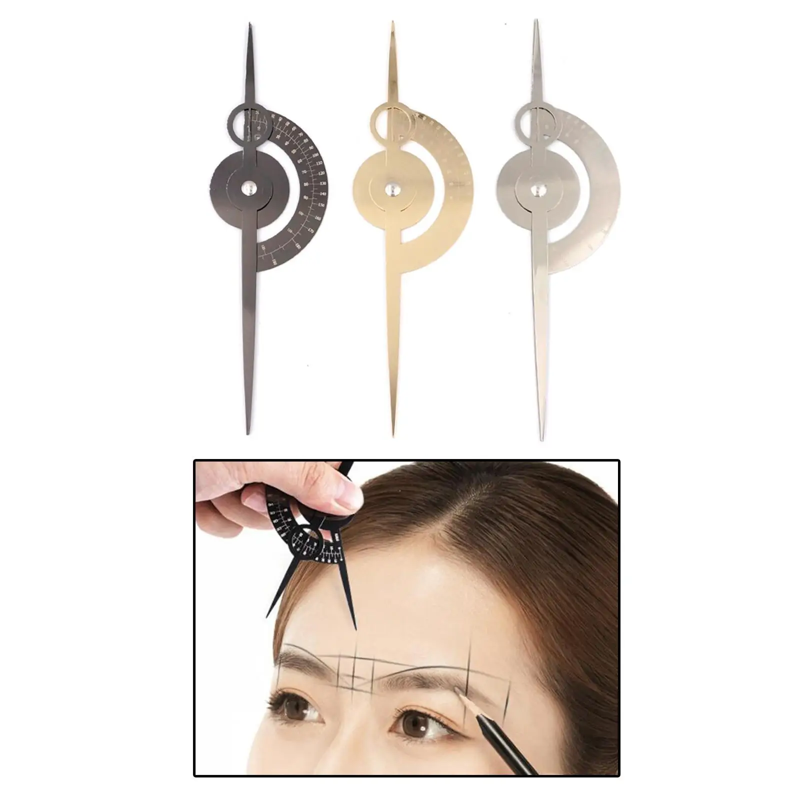 Règle de pochoir Flexible pour sourcils, étrier pour outils de mesure de maquillage