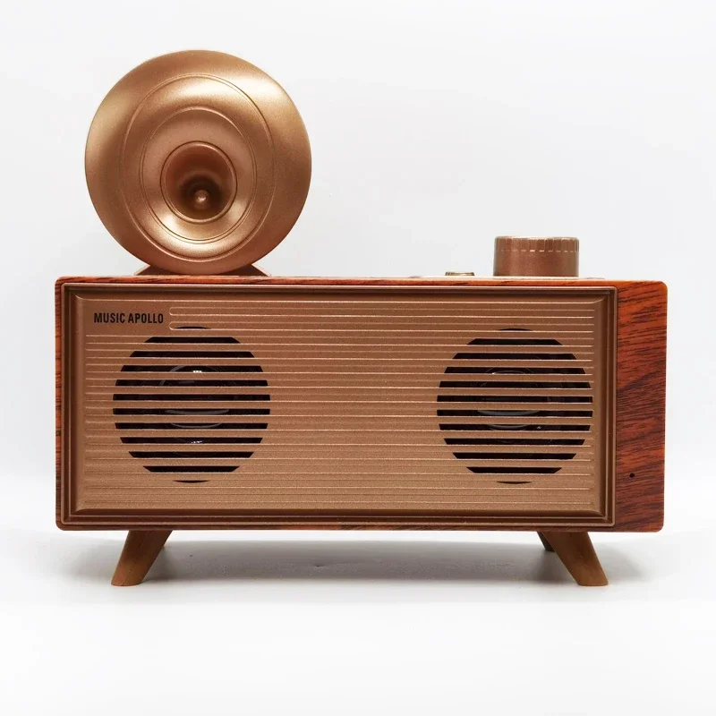 Multifunctional Retro Wooden Bluetooth Speaker Wireless Subwoofer Remote Sound System Portable Home Theater caixa de som Audio