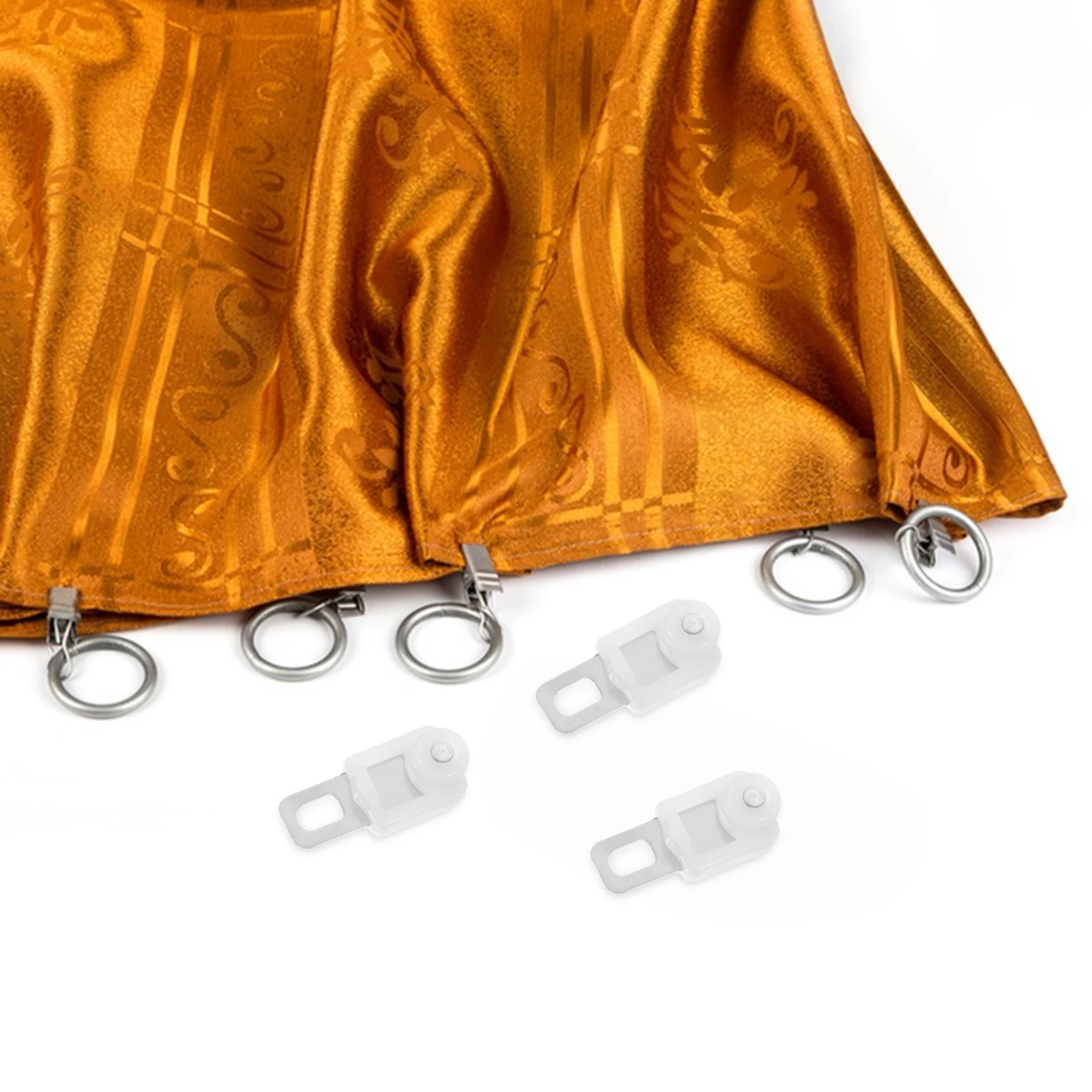 20 قطعة من بكرات مسار الستار شديدة التحمل من الفولاذ المقاوم للصدأ، طائرة شراعية منزلقة صامتة وناعمة لغرفة النوم والمكتب والحمام والمطبخ سهلة