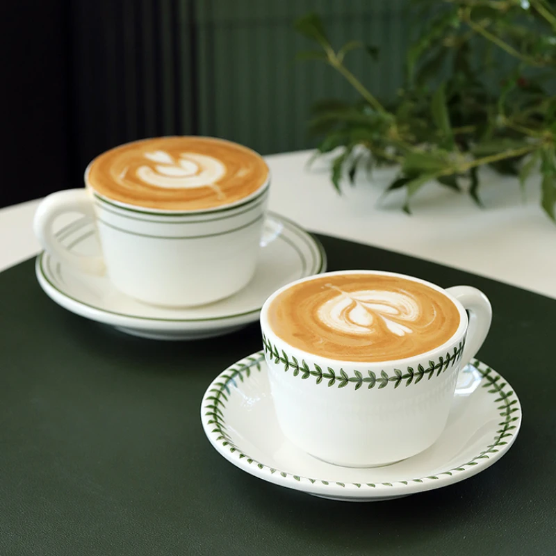 

European-style Simple Household Ceramic Cups, High Temperature Resistant, Healthy Office Coffee, Afternoon Tea Cups and Saucers